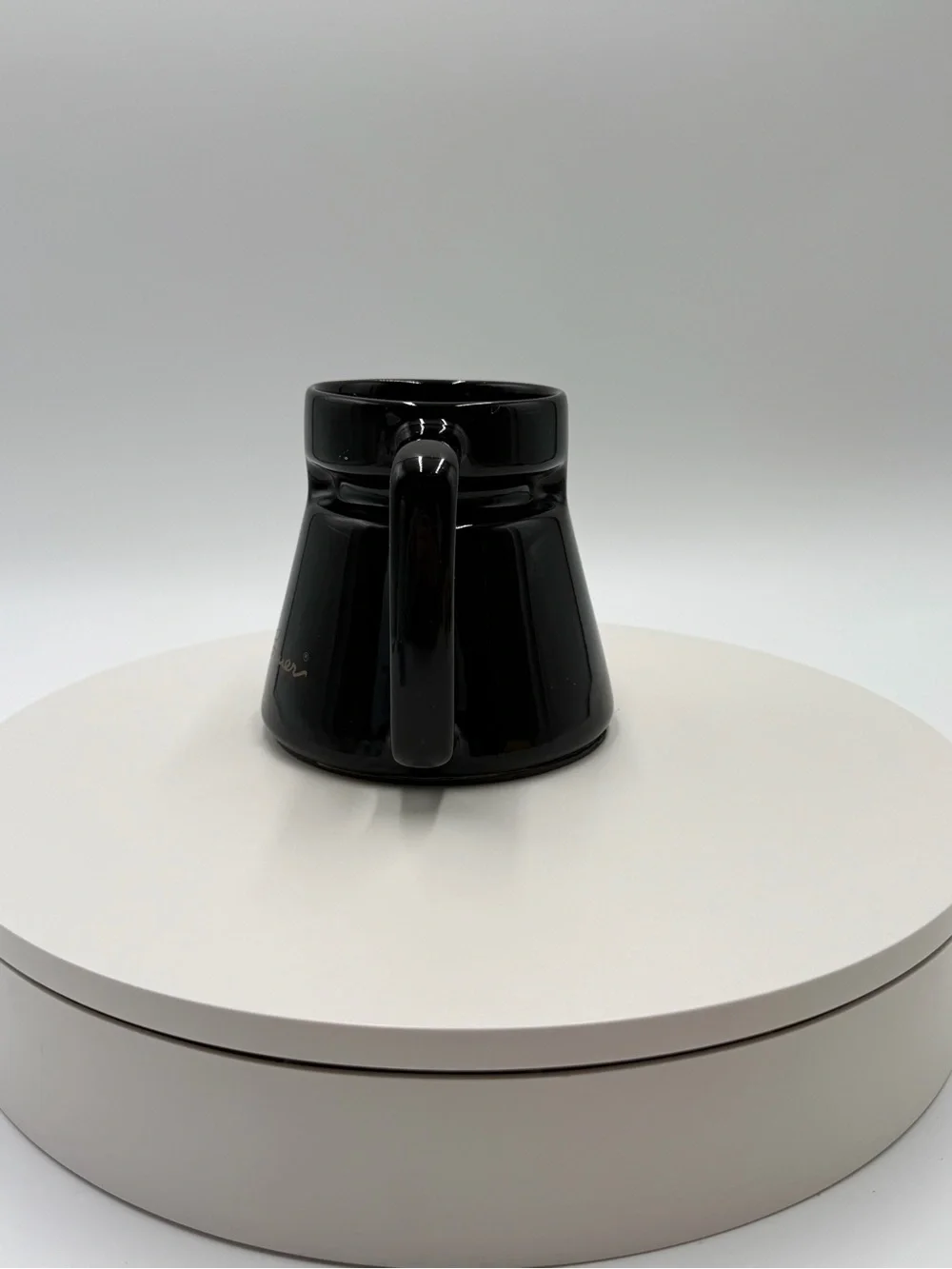Eddie Bauer Glossy Black Sculpted Ceramic Mug